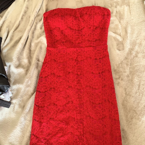 chinese dress ladies Farida Red Lace Maxi Dress - US 10 main image 1